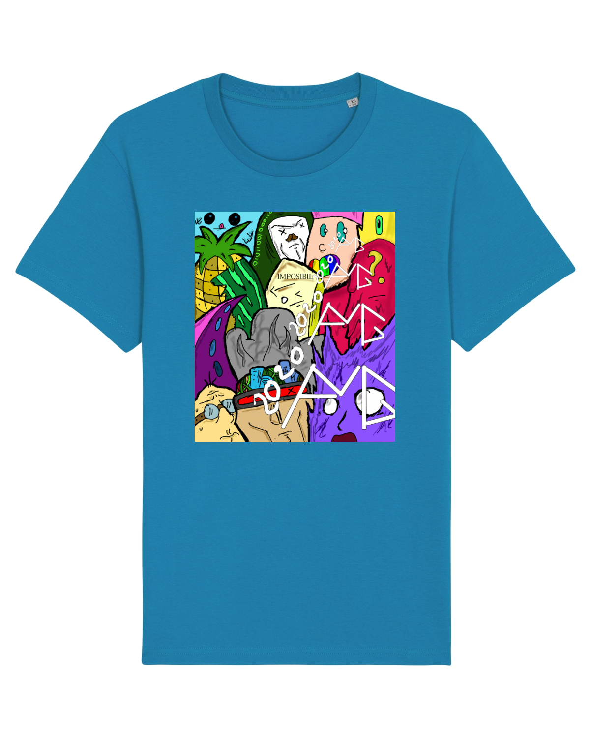 Tricou mânecă scurtă Unisex Rocker Azur