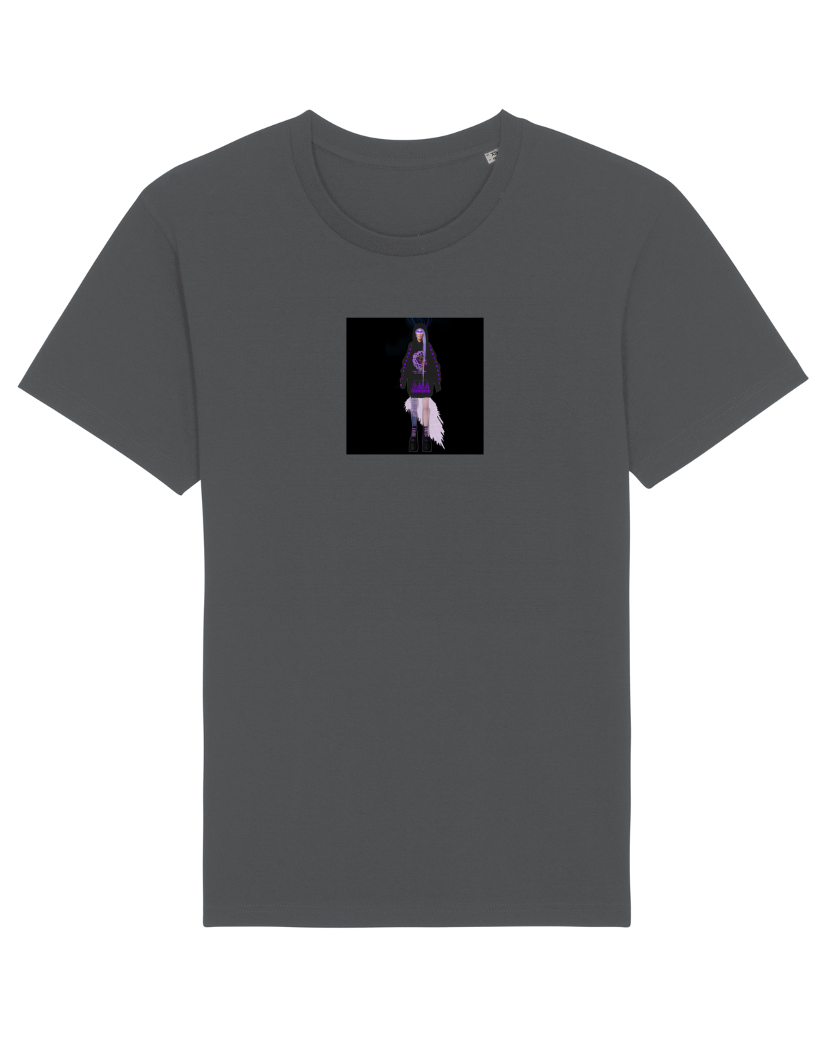 Tricou mânecă scurtă Unisex Rocker Anthracite