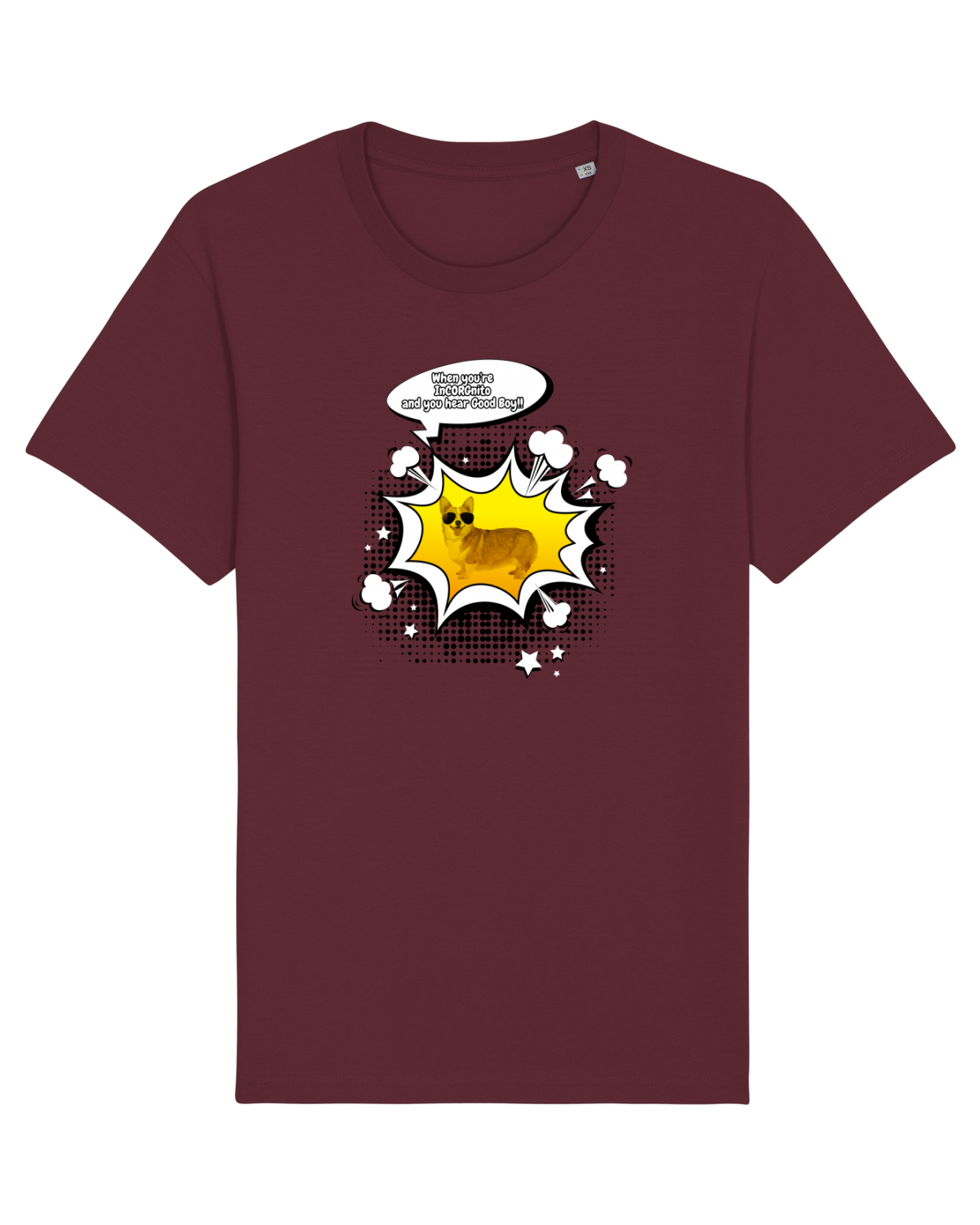 Tricou mânecă scurtă Unisex Rocker Burgundy