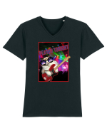 Pisica Rock And Roll Tricou mânecă scurtă guler V Bărbat Presenter