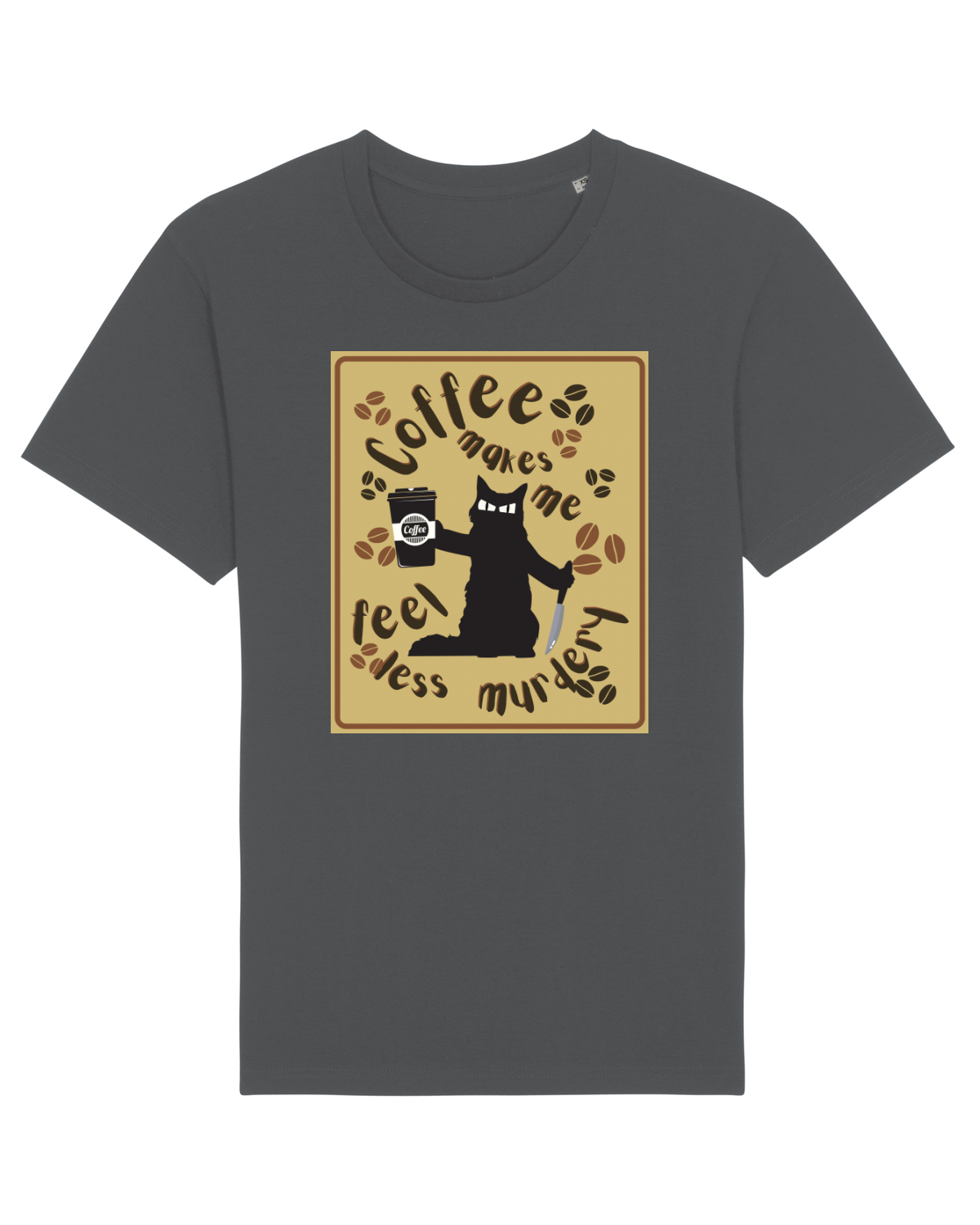 Tricou mânecă scurtă Unisex Rocker Anthracite