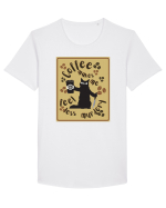 Pentru Iubitorii De Pisici Si Cafea Tricou mânecă scurtă guler larg Bărbat Skater