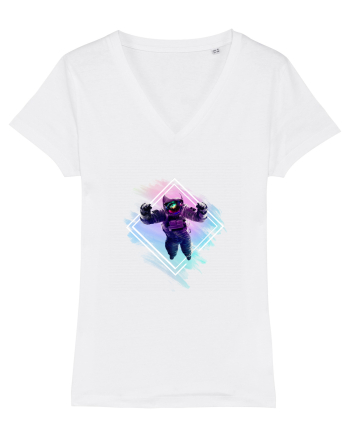 Astronaut floating  White