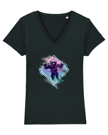 Astronaut floating  Black