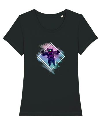 Astronaut floating  Black