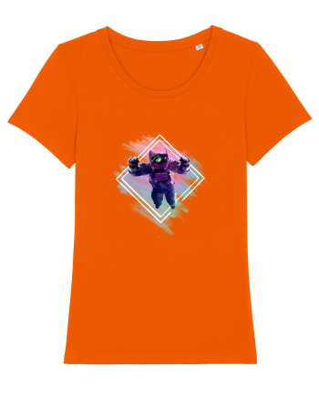 Astronaut floating  Bright Orange