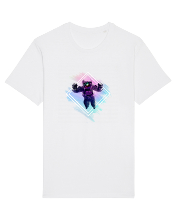 Astronaut floating  White