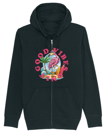 Cool Flamingo Good Vibes Only Black