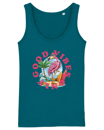 Cool Flamingo Good Vibes Only Ocean Depth