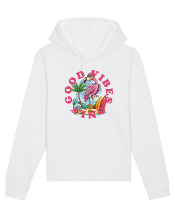 Cool Flamingo Good Vibes Only White