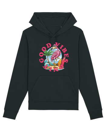 Cool Flamingo Good Vibes Only Black