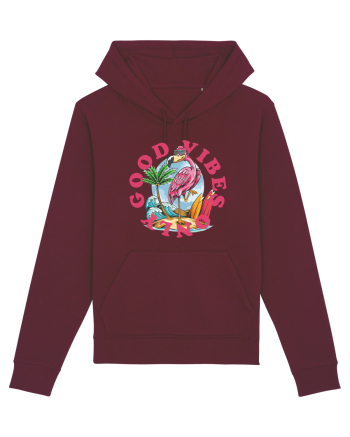Cool Flamingo Good Vibes Only Burgundy