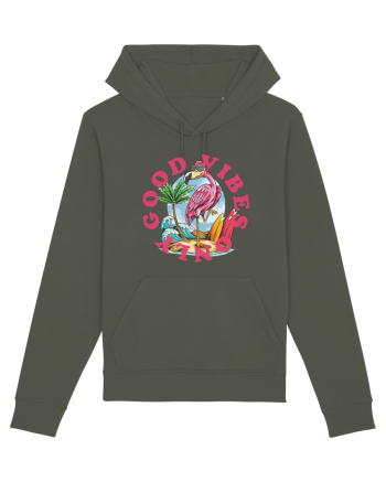 Cool Flamingo Good Vibes Only Khaki