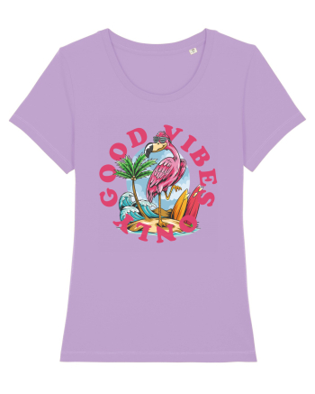 Cool Flamingo Good Vibes Only Lavender Dawn