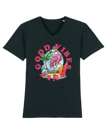 Cool Flamingo Good Vibes Only Black