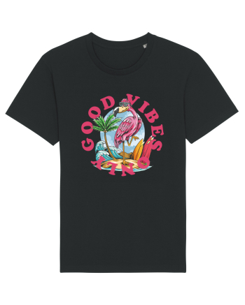 Cool Flamingo Good Vibes Only Black