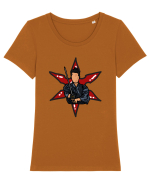 Samurai Tricou mânecă scurtă guler larg fitted Damă Expresser