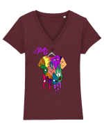 Melt Tricou mânecă scurtă guler V Damă Evoker