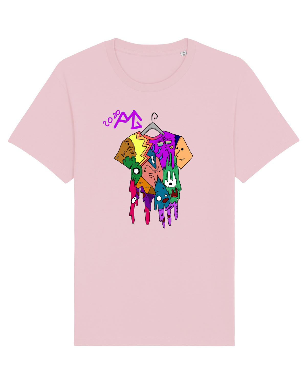 Tricou mânecă scurtă Unisex Rocker Cotton Pink
