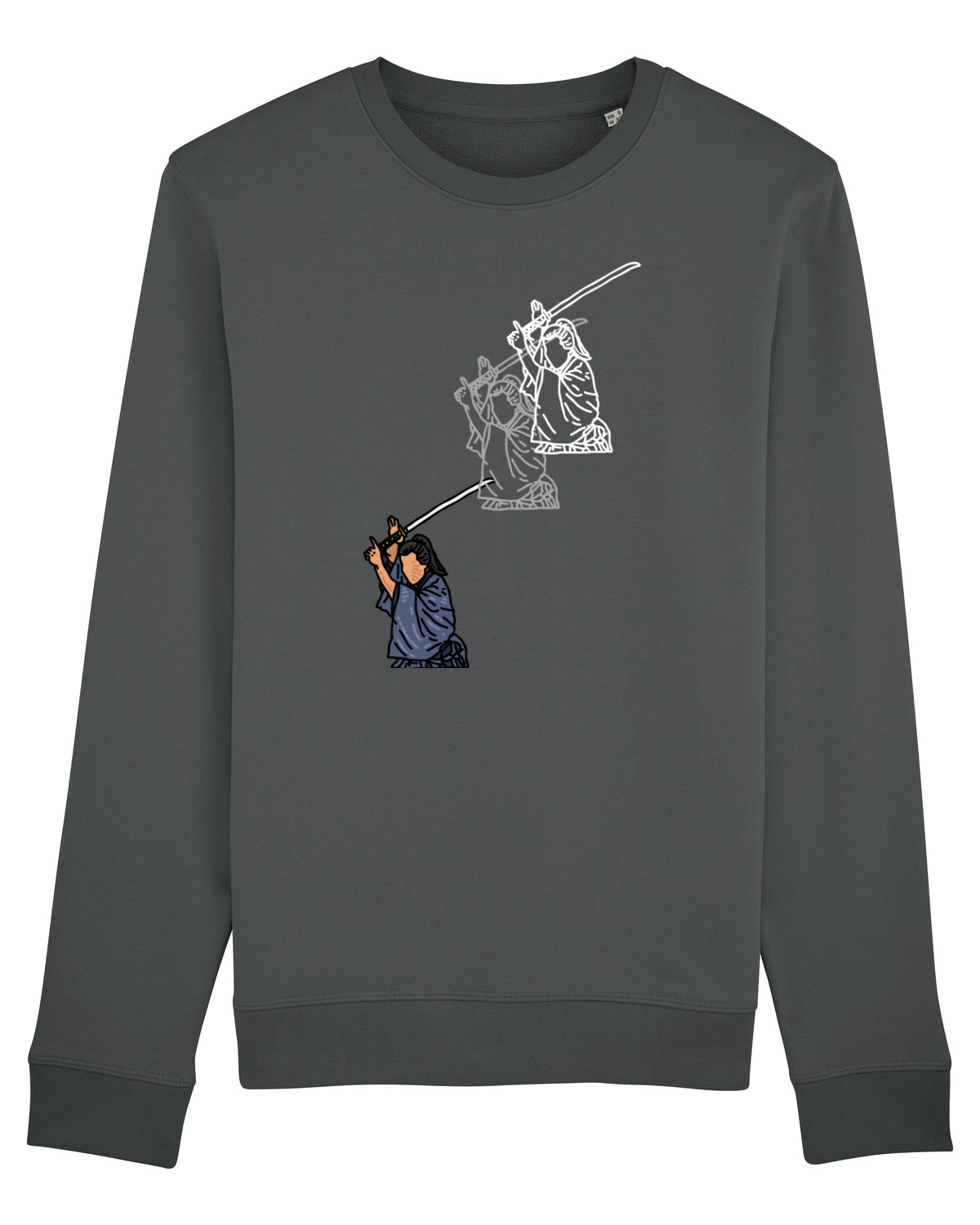 Bluză mânecă lungă Unisex Rise Anthracite