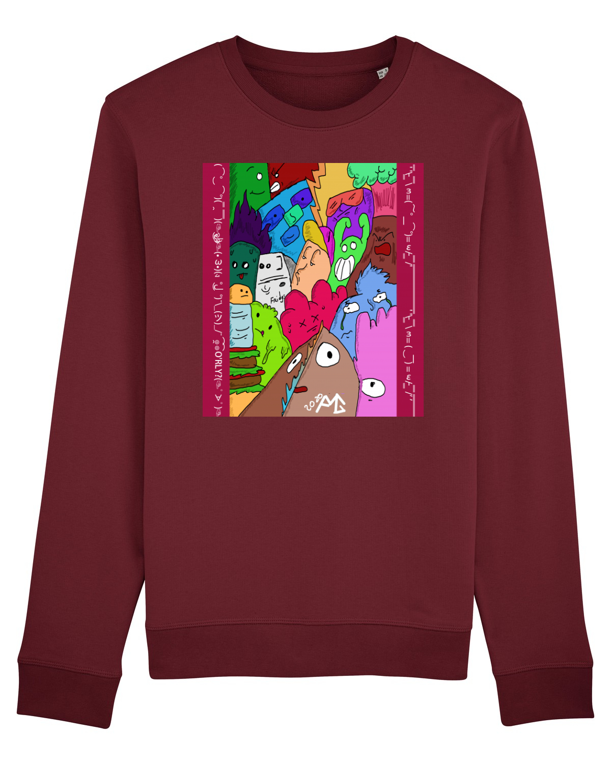 Bluză mânecă lungă Unisex Rise Burgundy