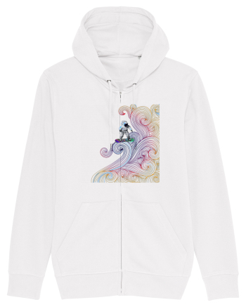 Snowboarding astronaut White