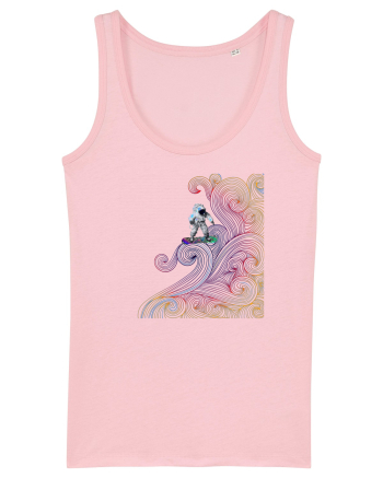 Snowboarding astronaut Cotton Pink