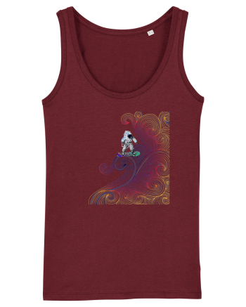 Snowboarding astronaut Burgundy