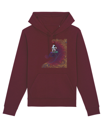 Snowboarding astronaut Burgundy