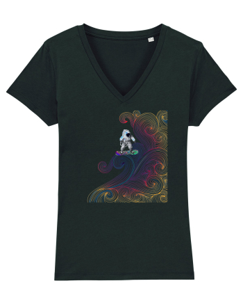 Snowboarding astronaut Black