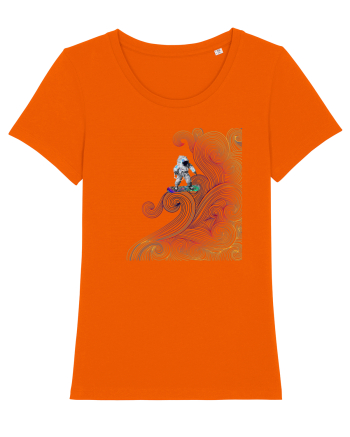 Snowboarding astronaut Bright Orange