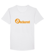 Bucharest Bitcoin Tricou mânecă scurtă guler larg Bărbat Skater