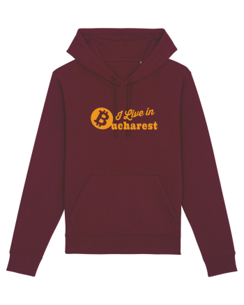 I Live in Bucharest Bitcoin Burgundy