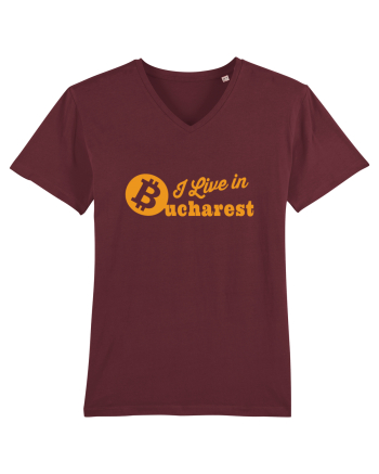 I Live in Bucharest Bitcoin Burgundy