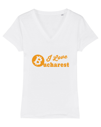 I Love Bucharest Bitcoin White