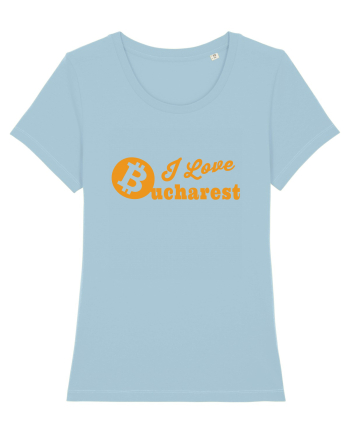 I Love Bucharest Bitcoin Sky Blue