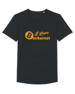 I Love Bucharest Bitcoin Tricou mânecă scurtă guler larg Bărbat Skater