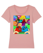 Gaming Tricou mânecă scurtă guler larg fitted Damă Expresser