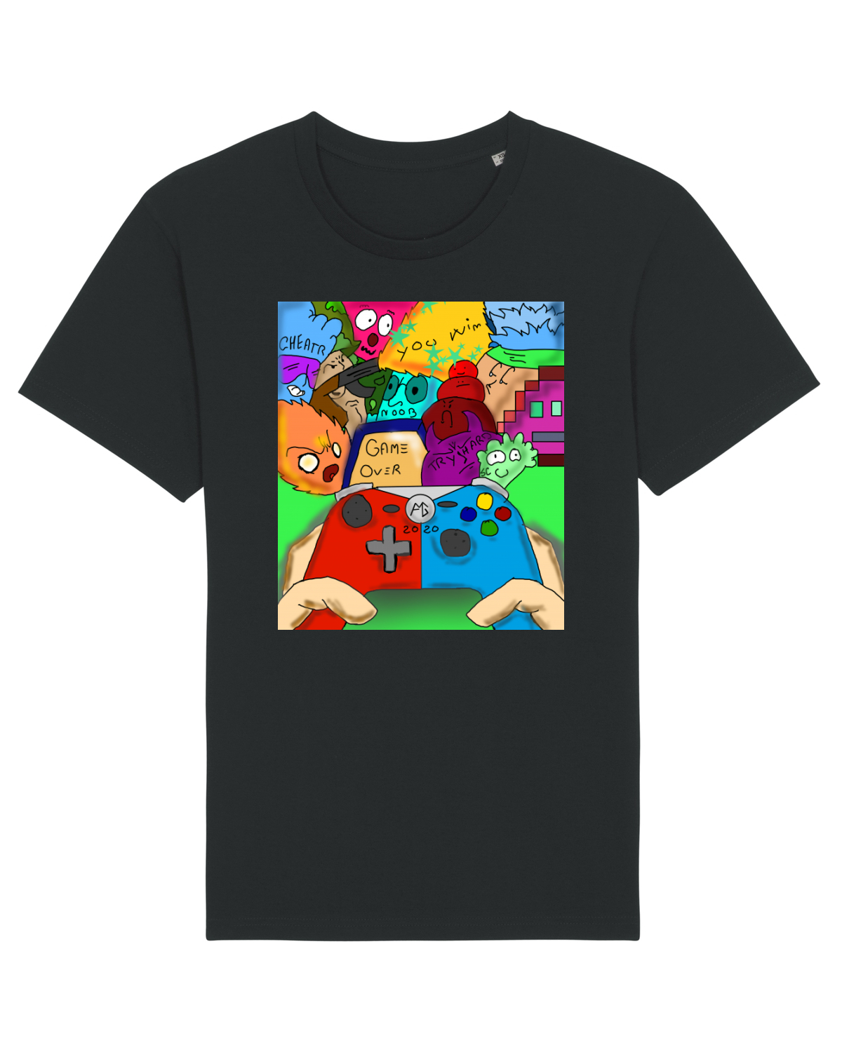 Tricou mânecă scurtă Unisex Rocker Black