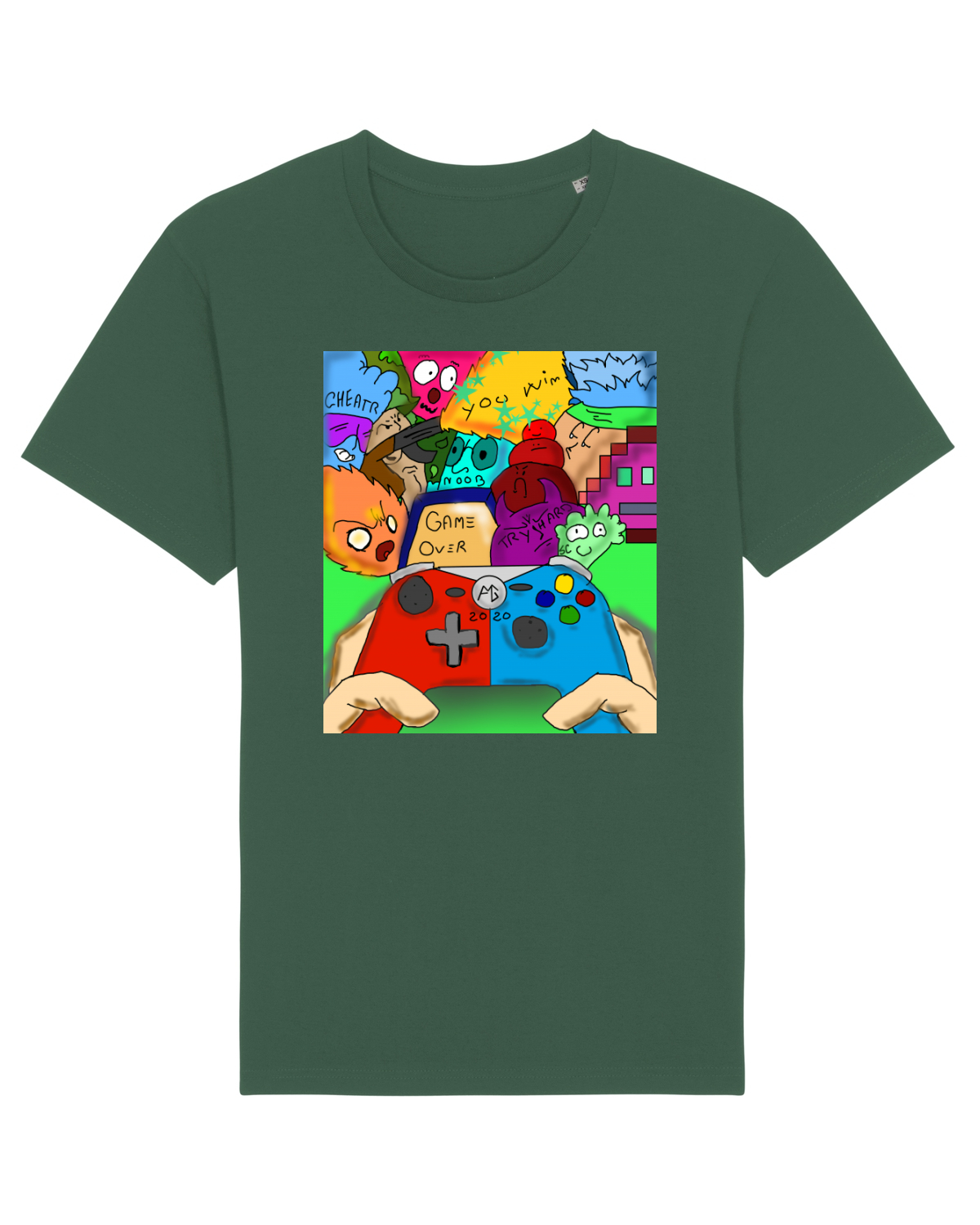 Tricou mânecă scurtă Unisex Rocker Bottle Green