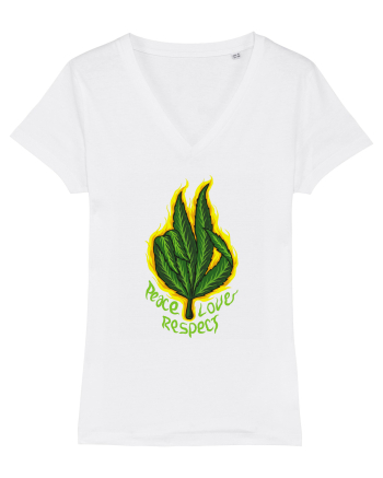 Peace Love Respect White