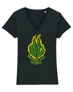 Peace Love Respect Tricou mânecă scurtă guler V Damă Evoker