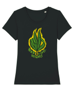 Peace Love Respect Tricou mânecă scurtă guler larg fitted Damă Expresser