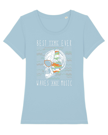 Waves And Music Sky Blue