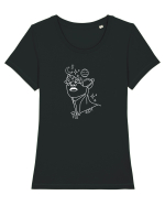 Universul in privire Tricou mânecă scurtă guler larg fitted Damă Expresser