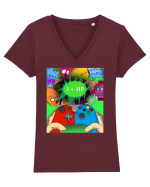 1.HP Tricou mânecă scurtă guler V Damă Evoker