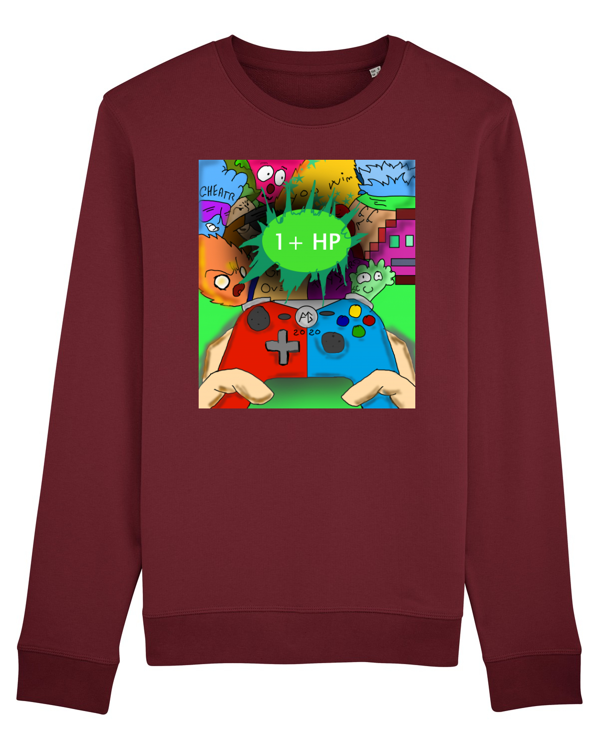 Bluză mânecă lungă Unisex Rise Burgundy
