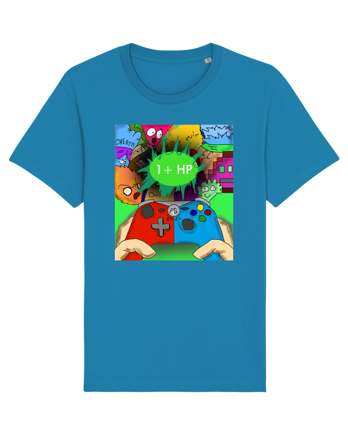 Tricou mânecă scurtă Unisex Rocker Azur