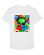 1.HP Tricou mânecă scurtă guler larg Bărbat Skater