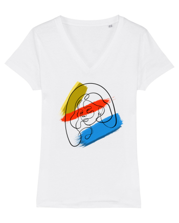 Girl in color White